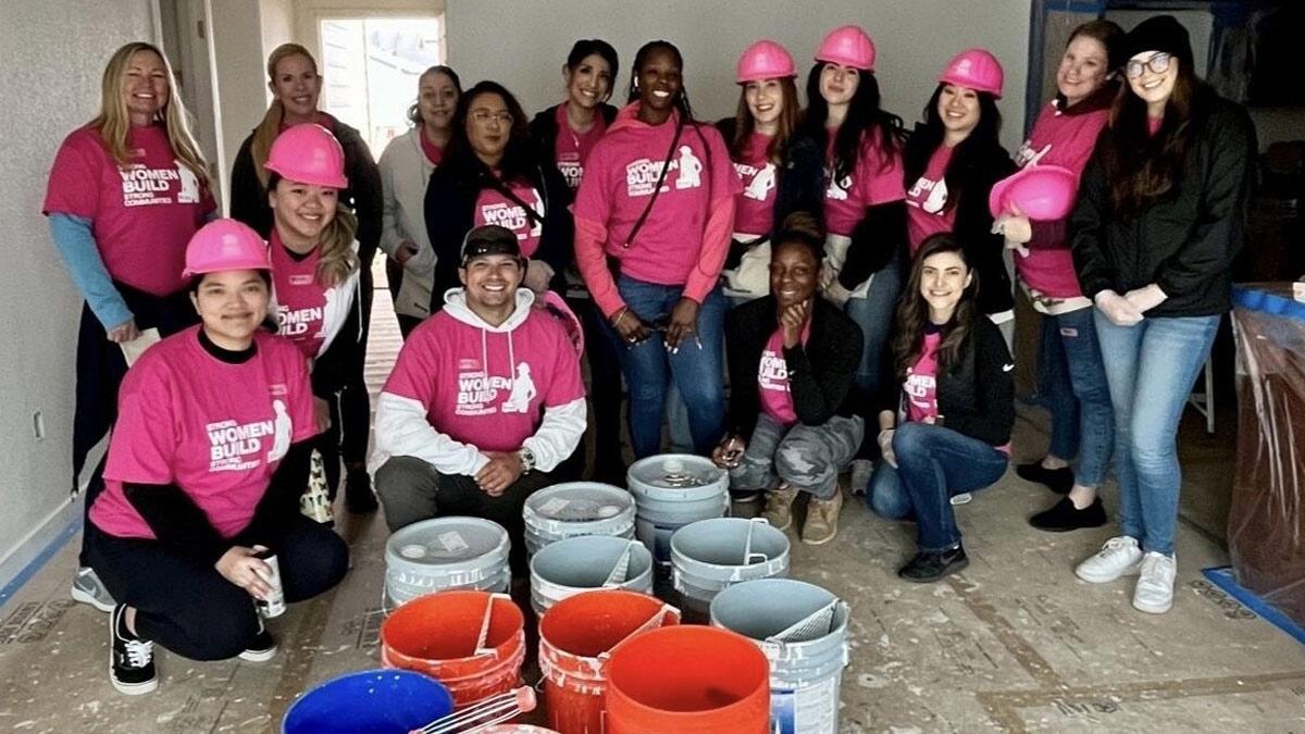 U.S. Bank volunteers at the Women's Build event.